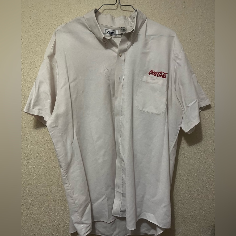 Coca Cola White Button Down Shirt